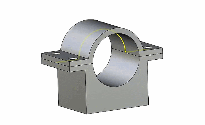 배관 고정 클램프 상단부 모델링 수정